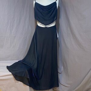 Black and Iridescent Blue Y2K Hyphen Women's 2 piece Set